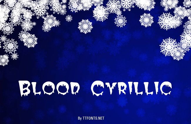 Blood Cyrillic example